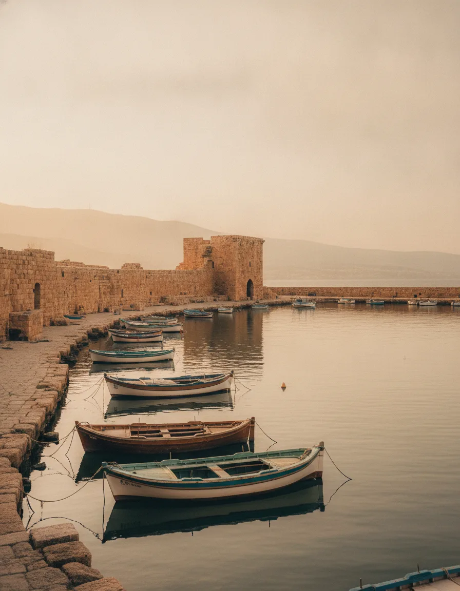 The old stone harbour of Byblos